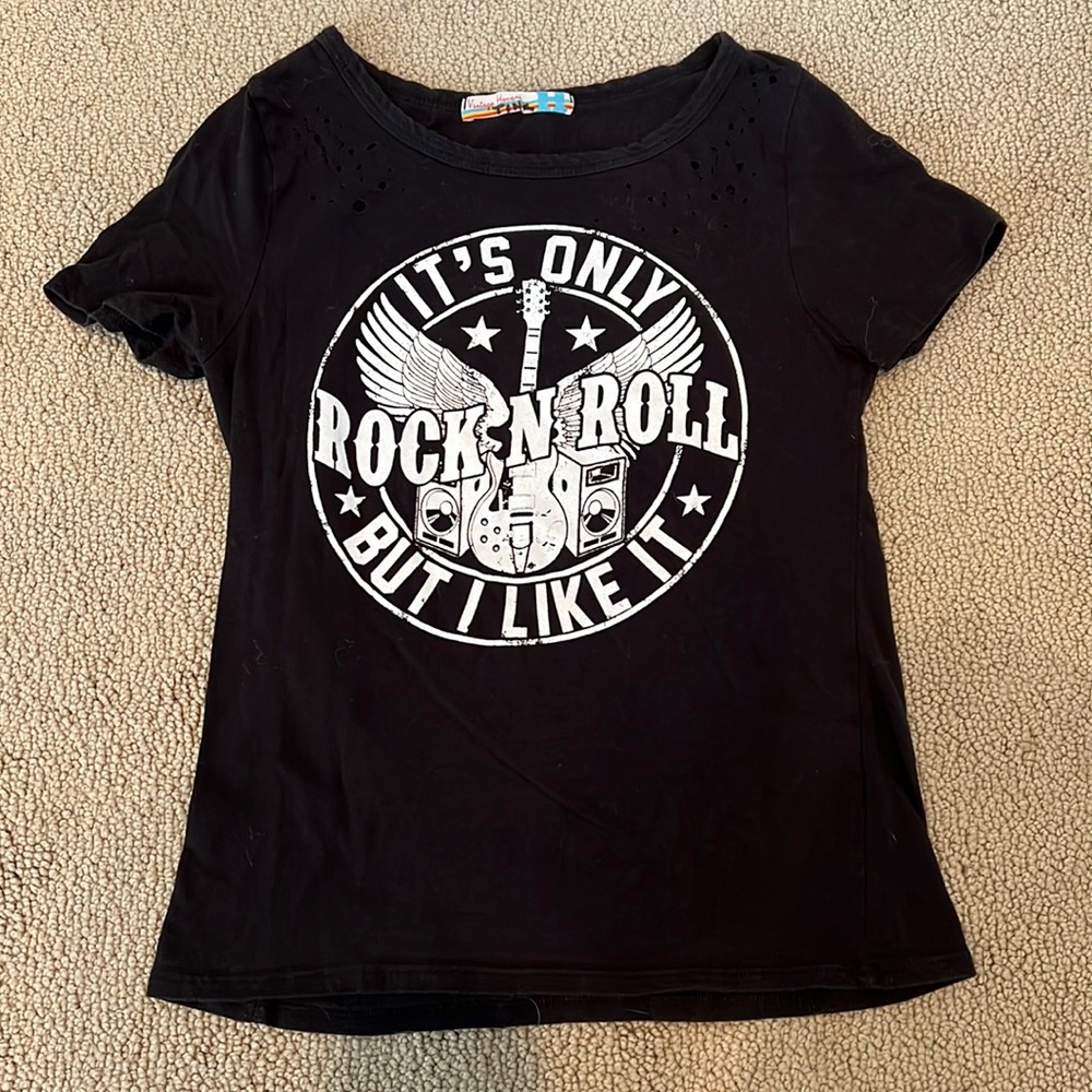 Black Vintage Havana T-shirt with logo